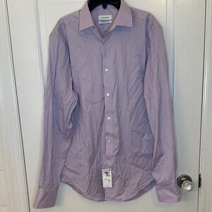Calvin Klein Lavender Button Down Dress Shirt size M NWT‎
